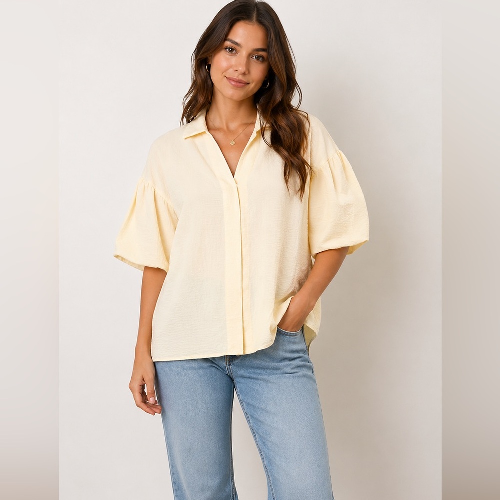 Short sleeved shirt - birch, woman Blouse Shirt